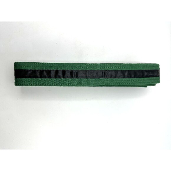 ProForce Double Wrap Solid Karate Martial Arts Belt Green/Black Stripe SIZE 3 - Picture 5 of 5